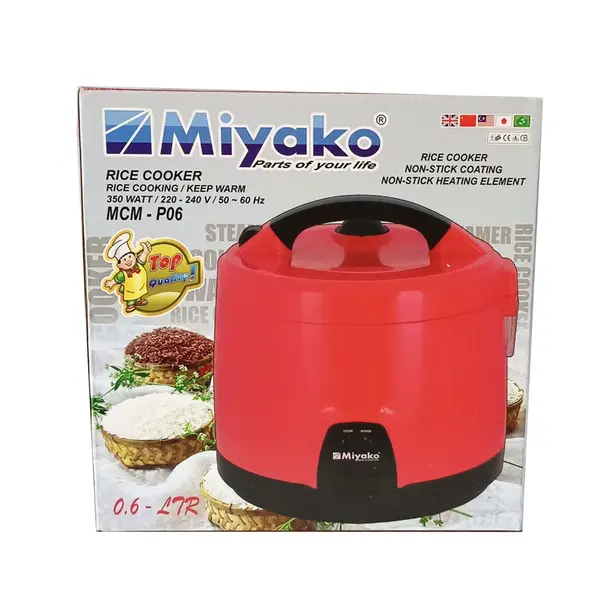 Miyako MCM-P06 0.6 Liter Mini Good Build Quality Rice Cooker – View 2